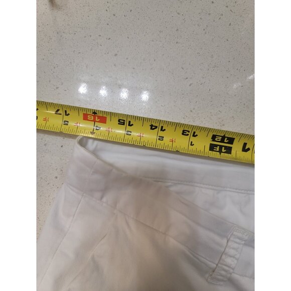 Frank & Eileen Wicklow The Italian Chino Cropped Raw Hem White Twill Pants Sz 10 - Picture 10 of 11